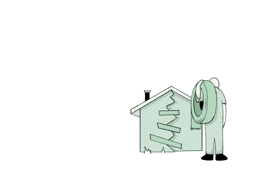 Image of damaged house